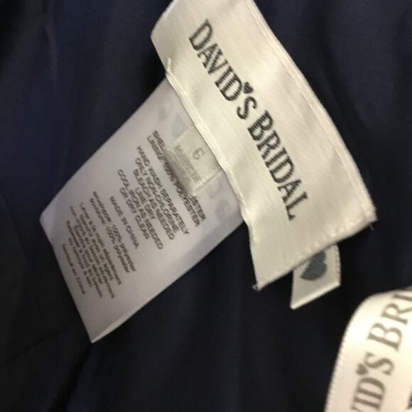 David’s Bridal Blue Strapless Tulle Short Dress - Picture 11 of 16